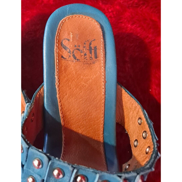 Söfft Clogs Wedges Sexy Gold Studded Pumps High Heels Women's Shoes Sz 7.5M - Picture 2 of 13